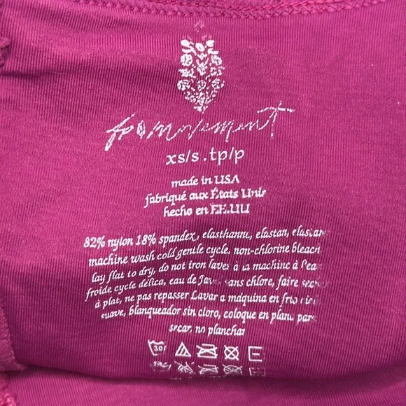 FREE PEOPLE | NWOT Good Karma Scoop Neck Bra in Berry/Magenta * - Picture 3 of 3